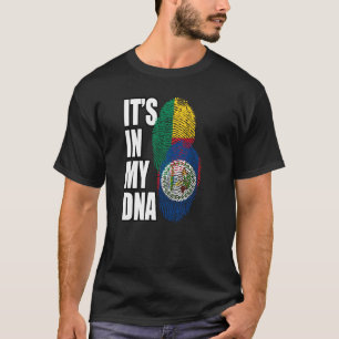 Belizean en Beninese Mix DNA-vlag erfgoed T-shirt