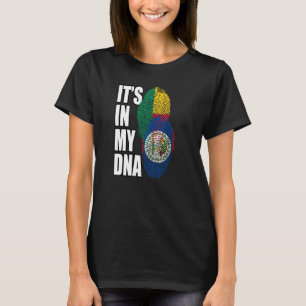 Belizean en Beninese Mix DNA-vlag erfgoed T-shirt