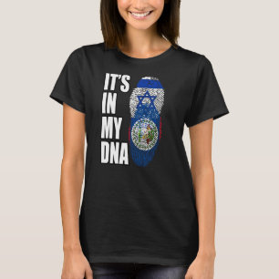 Belizean en Israëlisch Mix DNA-vlaggenerfgoed T-shirt