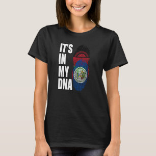 Belizean en Malawian Mix DNA Heritage Flag T-shirt