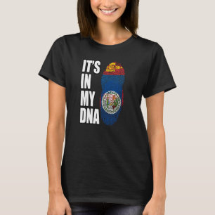 Belizean en Mongoolse vlag voor het erfgoed van Mi T-shirt
