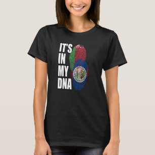 Belizean en Wit-Russisch Mix DNA-vlagwerelderfgoed T-shirt