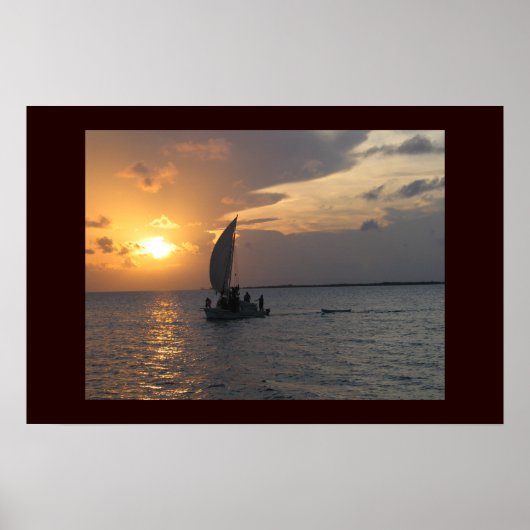 Belizean Sunset Poster (Voorkant)