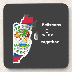 Belizeanen Wijn Samen T-shirt Bier Onderzetter