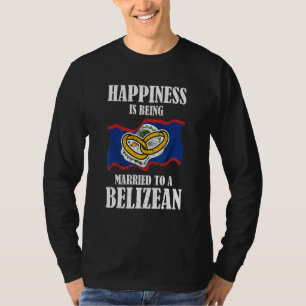 Belizeans huwelijk Belize gehuwde vlag gehuwde Cul T-shirt