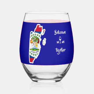 Belizeans Wine Together Blue Wijnglas Zonder Voet
