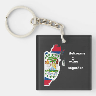 Belizeans Wine Together Shirt Sleutelhanger