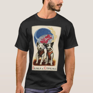 Belka en Strelka ruimtehonden T-shirt