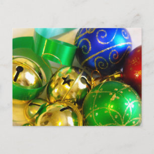 Bell, Balls and Ribbons Postcard Briefkaart