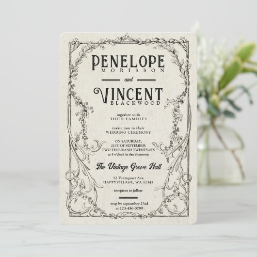 Bell Bloemen bruiloft Kaart (Staand voorkant)