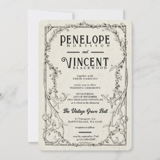 Bell Bloemen bruiloft Kaart (Voorkant)