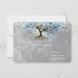 Bell Blue Heart Leaf Tree RSVP
