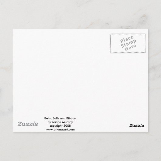 Bell, boules et carte postale de rubans (Dos)