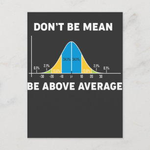 Bell Curve Statistics Humor Mathematisch Gift Briefkaart