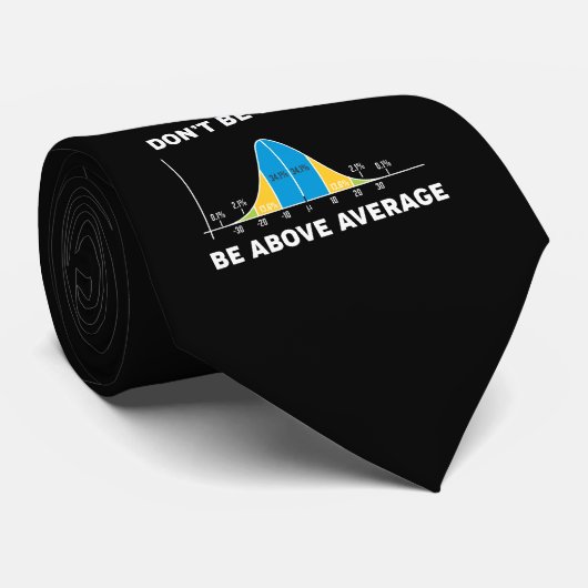 Bell Curve Statistics Humor Mathematisch Gift Stropdas (Opgerold)