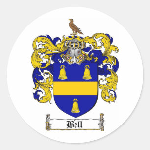 BELL FAMILY CREST - BELL WAPEN RONDE STICKER