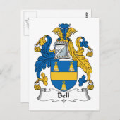 Bell Family Crest Briefkaart (Voorkant / Achterkant)