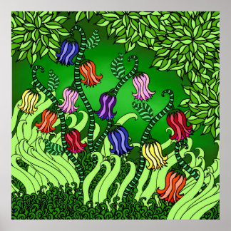 Bell Flowers Poster