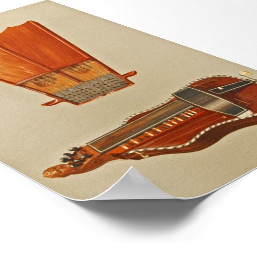 Bell Harp, Hurdy-Gurdy Poster (Hoek)