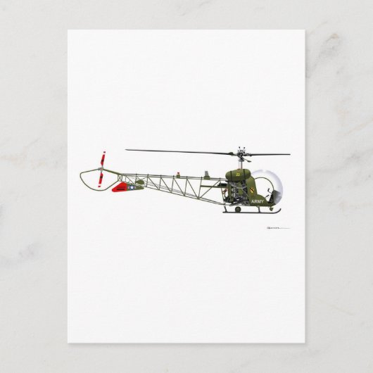 Bell OH-13 Sioux Briefkaart (Voorkant)