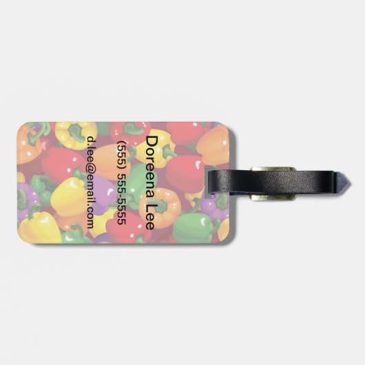 Bell Pepper Patroon Bagagelabel (Achterkant horizontaal)