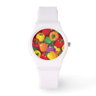Bell Pepper Patroon Horloge