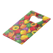 Bell Pepper Patroon Kredietkaart Flessenopener (Achterkant Gekanteld)