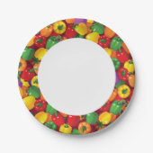 Bell Pepper Patroon Papieren Bordje (Voorkant)