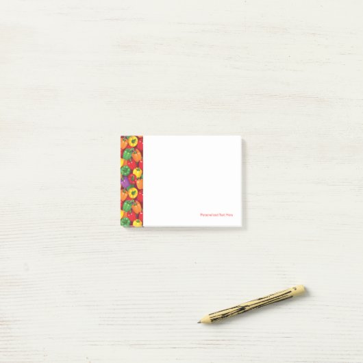 Bell Pepper Patroon Post-it® Notes (Op bureau)