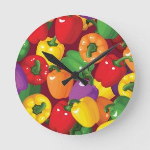 Bell Pepper Patroon Ronde Klok