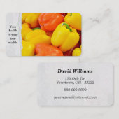 Bell Peppers au Carte de visite du marché (Devant / Derrière)