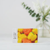 Bell Peppers au Carte de visite du marché (Debout devant)