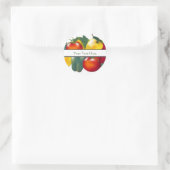 Bell Peppers en Tomaten Ronde Sticker (Tas)