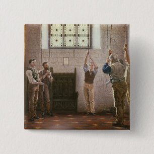 Bell Ringers Vierkante Button 5,1 Cm