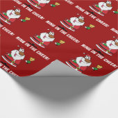 Bell Ringing Black Santa Claus Cadeaupapier (Hoek)