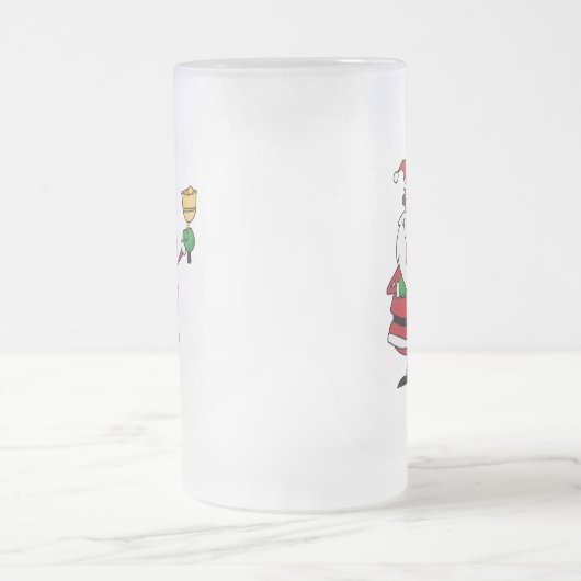 Bell Ringing Black Santa Claus Matglas Bierpul (Center)