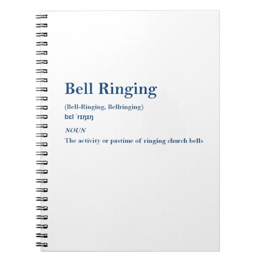 Bell Ringing Definition Notitieboek (Voorkant)