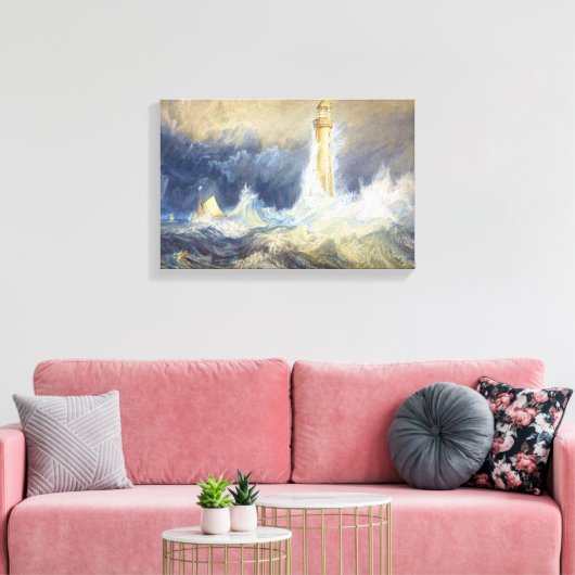 Bell Rock Lighthouse Joseph Mallord William Turner Canvas Afdruk (Insitu (Woonkamer))