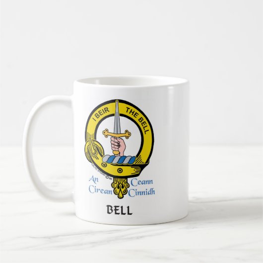 BELL Scottish Clan Crest Coffee Mok (Links)