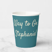 Bell tegen kanker, eindbehandeling papieren bekers (Links)