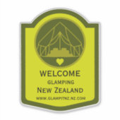 Bell Tent Glamping Business Sticker (Voorkant)
