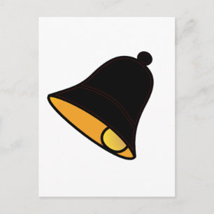 Bell Zwart Rood Links 45 graden Het MUSEUM Zazzle Briefkaart