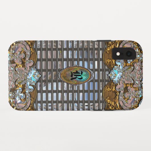 Bella Beauful Verre French Monogram Case-Mate iPhone Case (Achterkant (horizontaal))