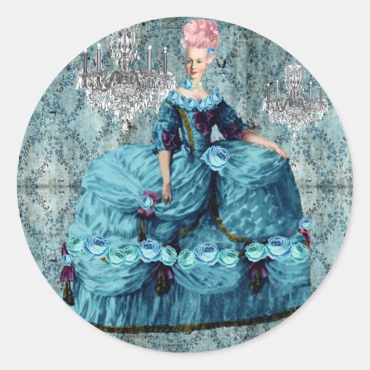 Bella Blue Marie Antoinette Sticker Seal (Voorkant)