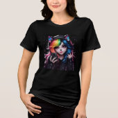 Bella+Canvas Dames Tri-Blend Shirt (Voorkant)