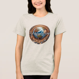Bella+Canvas Dames Tri-blend T-shirt, Wit, Volwass Shirt