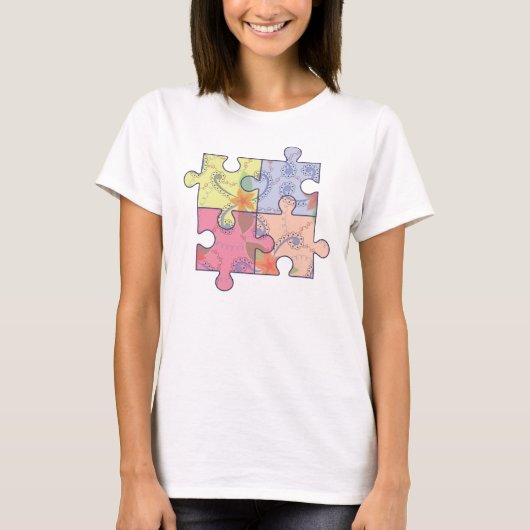 Bella+Canvas Flowy Circle Top Puzzel (Voorkant)