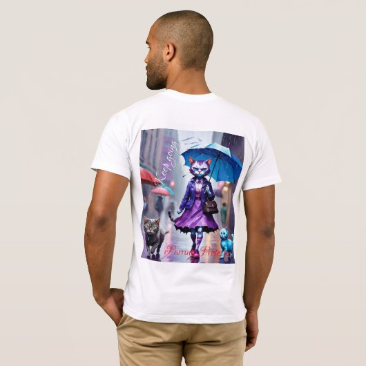 Bella Canvas Jersey Manches courtes T-shirt Kitten (Dos entier)