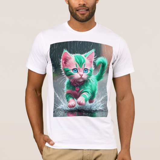 Bella Canvas Jersey Manches courtes T-shirt Kitten (Devant)