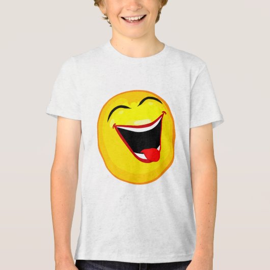 Bella+Canvas Jeugd Tri-blend T-Shirt, Wit, Shirt (Voorkant)